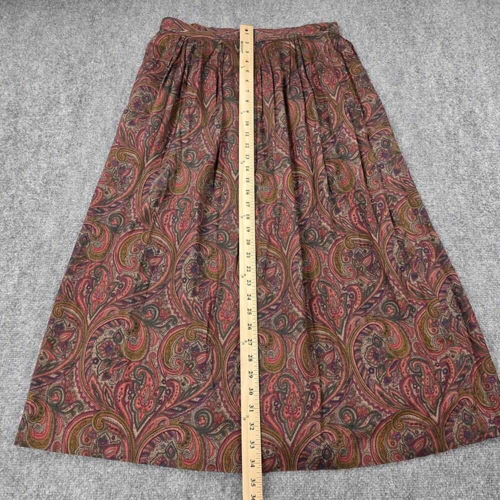 Vintage Ashley Brooke Skirt Womens 14 Multicolor Paisley Rayon Maxi Made USA - Picture 8 of 16